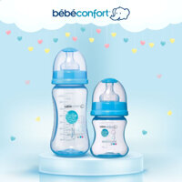 Bình sữa nhựa cổ rộng BebeConfort Evidence cho bé 0% BPA  [140 và 240ml] - [Hàng nhập khẩu chính hãng]