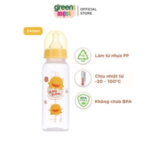 Bình sữa nhựa cổ tiêu chuẩn Piyo Piyo 240ml