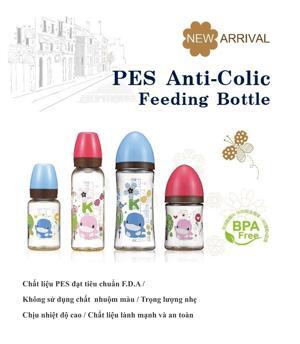 Bình Sữa Nhựa PES Cổ Thường Kuku KU5850A - 140 ml
