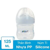 Bình sữa nhựa PP Philips Avent SCF690/13 cổ rộng 125 ml (0 - 1 tháng)