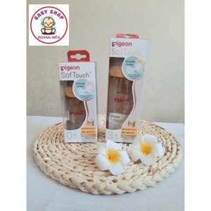 Bình sữa nhựa PP Pigeon Plus SoftTouch siêu mềm 160 ml