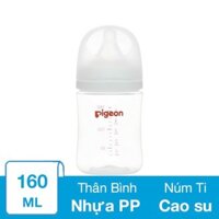 Bình sữa nhựa PP Pigeon Softouch Plus WN3 cổ rộng 160 ml (0 - 3 tháng)