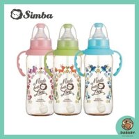 Bình sữa nhựa PPSU 320ml - màu Hồng phiên bản Wonderland giới hạn - Simba Đài Loan