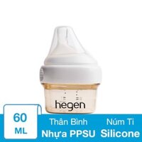 Bình sữa nhựa PPSU Hegen cổ rộng 60 ml (0 – 1 tháng)