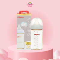 Bình sữa nhựa PPSU Pigeon Softouch Plus WN3 cổ rộng 240 ml