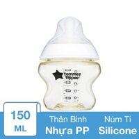 Bình sữa nhựa PPSU Tommee Tippee Natural Start 423936 cổ rộng 150 ml (0 - 3 tháng)