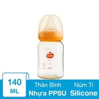 Bình sữa nhựa PPSU Wesser TBSWPP140 cổ hẹp 140 ml (0 - 3 tháng)