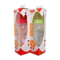 Bình sữa NUK cổ nhỏ PP 110ML núm cao su 743607