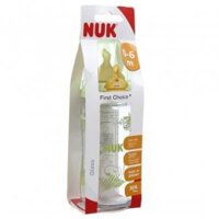 Bình sữa NUK cổ rộng 240ml ty cao su siêu mềm.