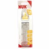 Bình sữa Nuk cổ rộng thủy tinh 240ml núm cao su