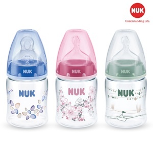 Bình sữa PA Nuk núm silicone S1-M NU21473 - 300ml