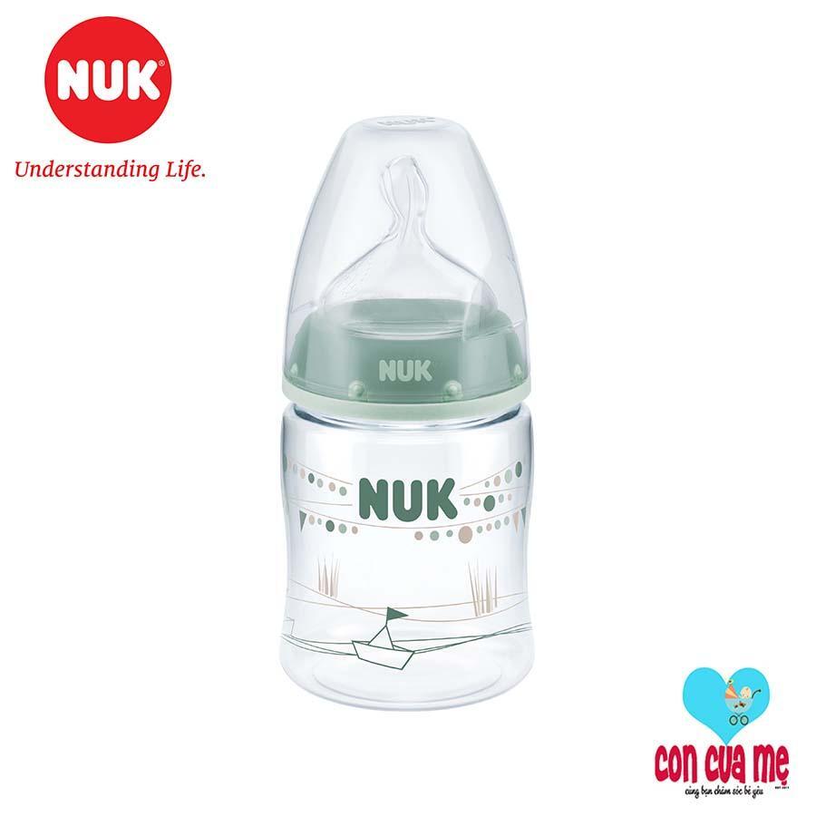 Bình sữa PA Nuk núm silicone S1-M 150ml NU21475