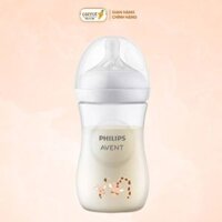 Bình Sữa Philips Avent Natural Nhựa PP 260ml Hươu Cao Cổ Kèm Núm Số 3 (1m+)