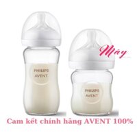 Bình sữa philips AVENT Natural thủy tinh 120ml - 240ml mẫu mới
