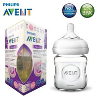 Bình sữa Philips Avent Natural thủy tinh cổ rộng mô phỏng tự nhiên 120ml-240ml