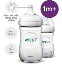 BINH SỮA PHILIPS AVENT NATURAL SCF013/37 - 260 ML MÀU TRẮNG TY SỐ 2 MẪU MỚI (CÁI)