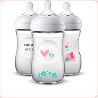 Bình sữa Philips AVENT Natural 260 ml họa tiết chú voi