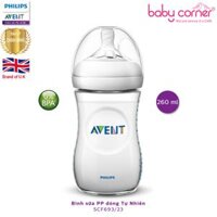 Bình sữa Philips Avent Nhựa PP Mô Phỏng Tự Nhiên, 260ml, Bé Từ 3 Tháng Tuổi