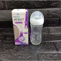 Bình sữa Philips Avent SCF673 240ml dành cho trẻ từ 1 tháng tuổi, chai thủy tinh