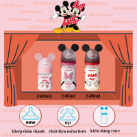 Bình Sữa Pigeon | Bình Sữa Thuỷ Tinh Mickey | Bình Sữa Pigeon Cổ Rộng Nội Địa Trung Mẫu Mới | Dung Tích 160ml / 240ml
