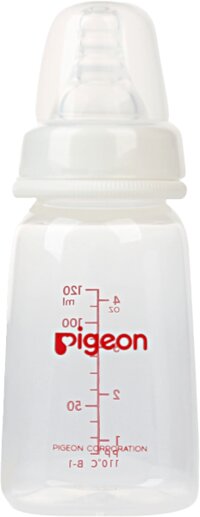 Bình sữa Pigeon nhựa PP BPA Free cổ hẹp vuông 120ml