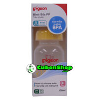 Bình Sữa Pigeon PP Tròn Trơn Cổ Thường 120ml/240ml