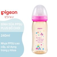 Bình sữa Pigeon PPSU Plus Hình đồ chơi 240ml