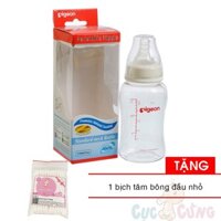 Bình sữa Pigeon Streamline 150ml Tặng 1 gói tăm bông đầu nhỏ