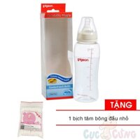 Bình sữa Pigeon Streamline 250ml Tặng 1 gói tăm bông đầu nhỏ
