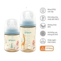 Bình Sữa Pigeon XANH hươu Thỏ Nội Địa Nhật Thế Hệ 3 Mới 💖 ĐỦ SIZE 160ml/240ml/ CHÍNH HÃNG