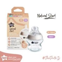Bình Sữa PP Ty Siêu Mềm Tự Nhiên Tommee Tippee Natural Start 150ml, Núm Ty Của Bình 0-3 Tháng