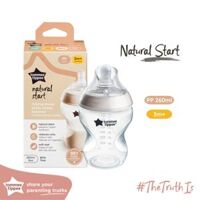 Bình Sữa PP Ty Siêu Mềm Tự Nhiên Tommee Tippee Natural Start 260ml, Núm Ty Của Bình 3-6 Tháng