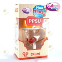 Bình sữa PPSU cổ rộng tay cầm 240ml