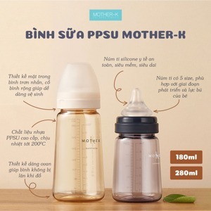 Bình Sữa PPSU Hàn Quốc Mother-K 180ml
