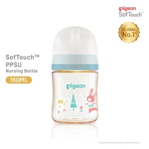 Bình sữa PPSU Plus Pigeon thú cưng 160ml