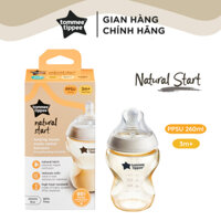 Bình Sữa PPSU Ty Siêu Mềm Tự Nhiên Tommee Tippee 260ml, Núm Ty Của Bình 3-6 Tháng