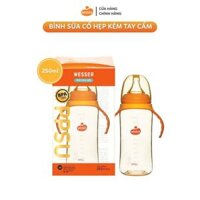 Bình sữa PPSU Wesser 250ml ( có tay cầm ) – wessershop.vn