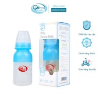 Bình sữa Silicon 2in 1 GB-Baby 110ml (Cổ hẹp) Tặng 1 Núm thìa và 1 Núm ty