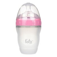 Bình Sữa SIlicon Cổ Siêu Rộng 180ML Fatzbaby FB0180C ( màu hồng, màu xanh)