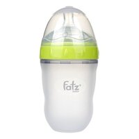 Bình Sữa SIlicon Cổ Siêu Rộng 180ML Fatzbaby FB0180C ( màu hồng, màu xanh)
