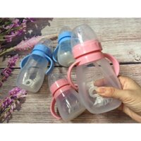 Bình sữa Silicon 🥰 freeship 🥰 bình sữa cao cấp(có tay cầm + van chống sặc)