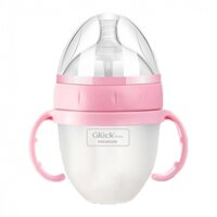 Bình sữa silicon Gluck Premium màu hồng 150ml