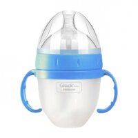 Bình sữa silicon Gluck Premium màu xanh 150ml