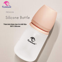 Bình Sữa Silicon Kichilachi, Bình Sữa Cho Bé, Cổ Rộng, Chất Liệu Silicon Siêu Nhẹ 160ml/260ml [Được mua kèm núm 1k]