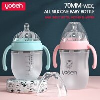 Bình sữa silicone 7CM [YOUEN] Bình silicone 160/260ML