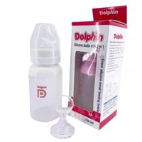 Bình sữa tập ăn dặm Dolphin silicone cổ hẹp 120ml