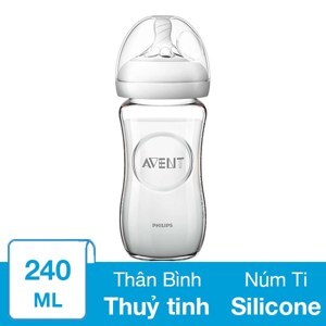 Bình sữa thủy tinh Philips Avent Natural SCF673/13 240ml