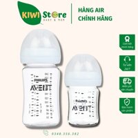 Bình sữa thủy tinh Avent Natural 60ml/125ml/240ml cho bé ( có đổi núm size )