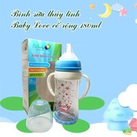 Bình sữa thủy tinh Baby Love cổ rộng 180ml