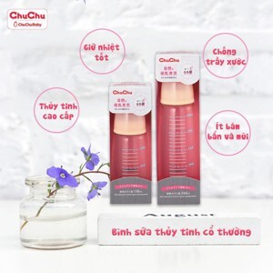Bình sữa thủy tinh Chuchu Baby G - 150ml, cổ thường
